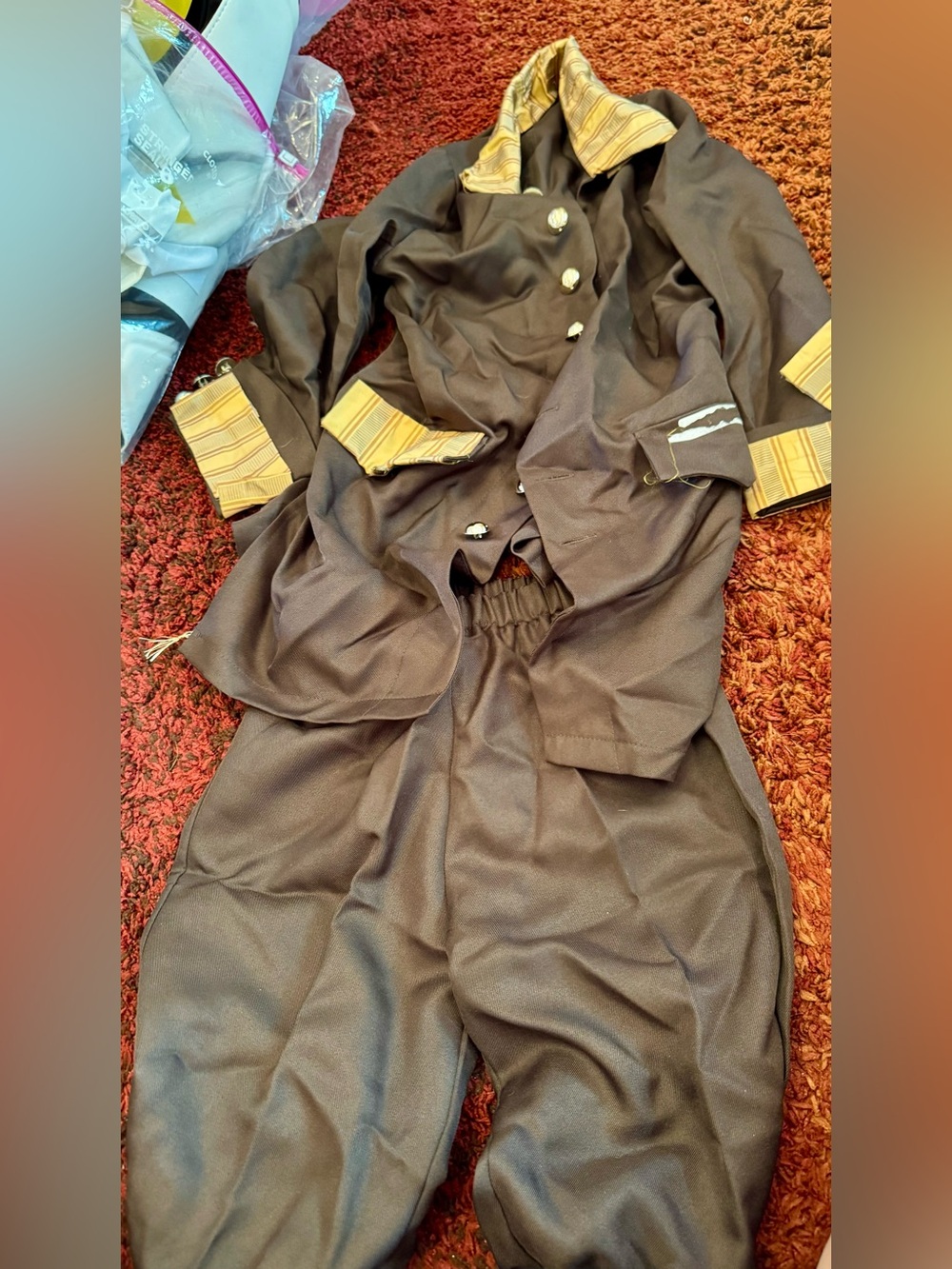 🎩 Kids Brown Historical Colonial Costume Set Size 7